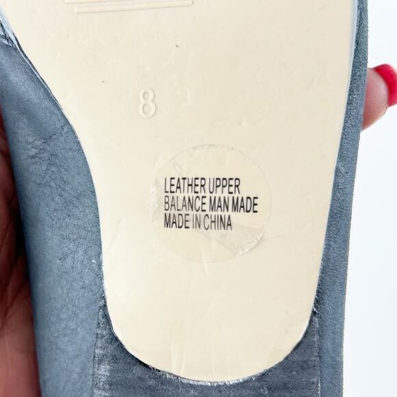 Seychelles Leather/Suede Pointed Toe Flats with Stitching & Buckle Design Size 8 - Picture 8 of 11